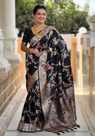 Picture of Lovely Silk Black Saree
