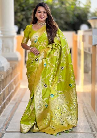 Picture of Graceful Silk Golden Rod Saree
