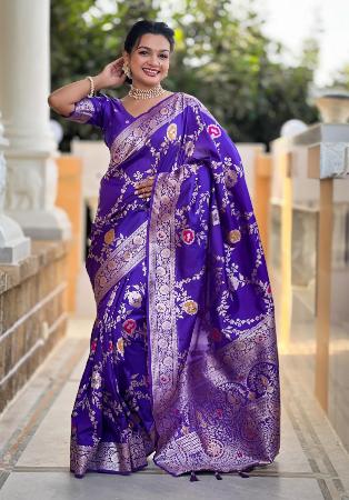 Picture of Taking Silk Blue Violet Saree