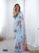 Picture of Alluring Chiffon Light Blue Saree