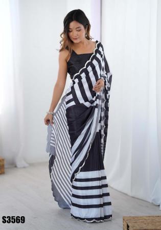 Picture of Superb Chiffon Black Saree