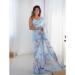 Picture of Admirable Chiffon Light Steel Blue Saree
