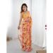 Picture of Pleasing Chiffon Coral Saree
