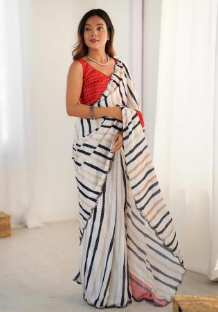 Picture of Enticing Chiffon White Saree