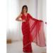 Picture of Amazing Chiffon Fire Brick Saree