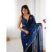Picture of Alluring Chiffon Midnight Blue Saree