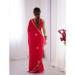 Picture of Pleasing Chiffon Dark Red Saree