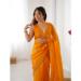 Picture of Appealing Chiffon Orange Red Saree