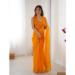 Picture of Appealing Chiffon Orange Red Saree