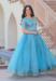 Picture of Chiffon & Georgette Medium Turquoise Readymade Gown