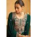 Picture of Chiffon Dark Green Straight Cut Salwar Kameez