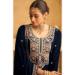 Picture of Chiffon Midnight Blue Straight Cut Salwar Kameez