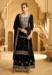 Picture of Stunning Chiffon Black Straight Cut Salwar Kameez