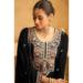 Picture of Stunning Chiffon Black Straight Cut Salwar Kameez