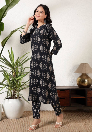 Picture of Well Formed Rayon Dark Slate Grey Kurtis & Tunic