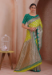 Picture of Excellent Silk Yellow Green Saree
