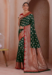 Picture of Nice Silk Dark Green Saree