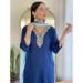 Picture of Chiffon Midnight Blue Readymade Salwar Kameez