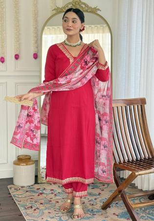 Picture of Exquisite Chiffon Crimson Readymade Salwar Kameez