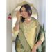 Picture of Alluring Silk Pale Golden Rod Readymade Salwar Kameez