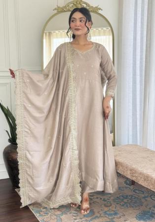 Picture of Splendid Silk Tan Readymade Salwar Kameez