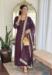 Picture of Silk Dark Olive Green Readymade Salwar Kameez