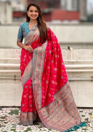Picture of Statuesque Silk Crimson Saree