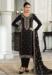 Picture of Elegant Silk Black Straight Cut Salwar Kameez