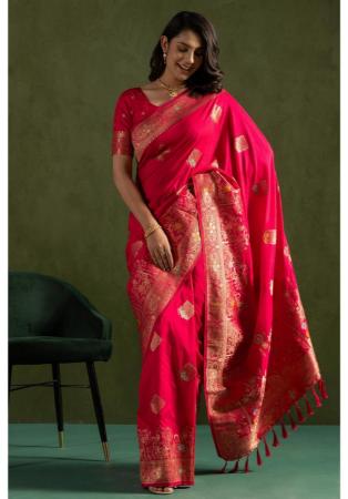 Picture of Elegant Silk Crimson Saree