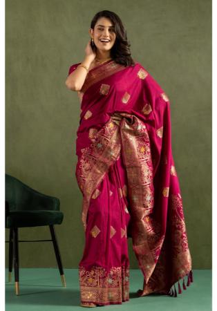 Picture of Good Looking Silk Maroon Saree