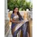 Picture of Excellent Silk Light Slate Grey Saree