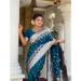 Picture of Beautiful Silk Teal Saree