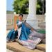 Picture of Beautiful Silk Teal Saree
