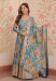 Picture of Bewitching Silk Cadet Blue Readymade Gown