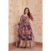 Picture of Resplendent Silk Purple Readymade Gown