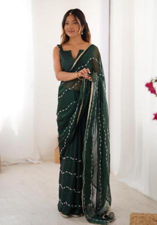 Picture of Lovely Chiffon Dark Slate Grey Saree