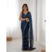 Picture of Superb Chiffon Dark Slate Grey Saree