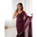 Picture of Pleasing Chiffon Saddle Brown Saree