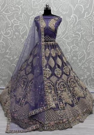 Picture of Marvelous Net Midnight Blue Lehenga Choli
