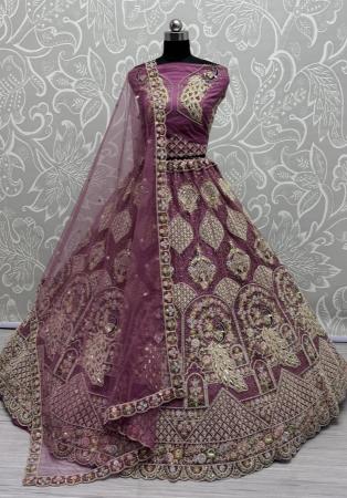 Picture of Gorgeous Net Dim Gray Lehenga Choli