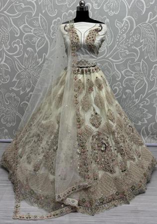 Picture of Ravishing Net Silver Lehenga Choli
