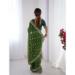Picture of Elegant Georgette Dark Olive Green Saree