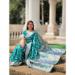Picture of Fine Silk Turquoise Saree