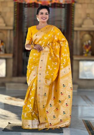 Picture of Radiant Silk Orange Saree