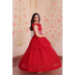 Picture of Fine Georgette Crimson Readymade Gown