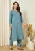 Picture of Chiffon Dark Sea Green Readymade Salwar Kameez