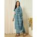 Picture of Chiffon Dark Sea Green Readymade Salwar Kameez