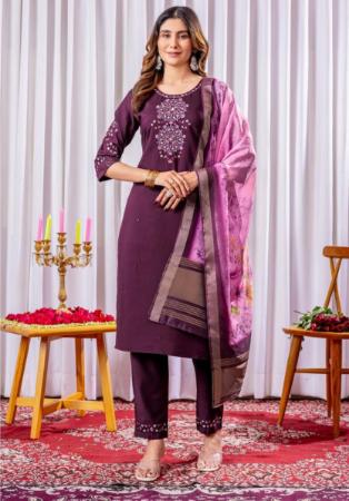 Picture of Sightly Silk Brown Readymade Salwar Kameez