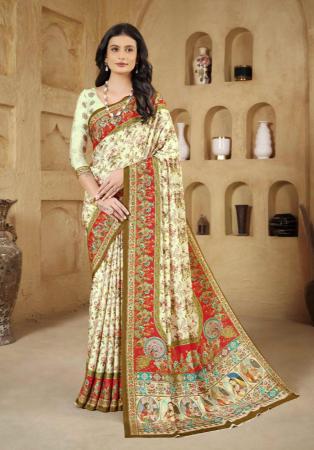 Picture of Taking Crepe & Silk Burly Wood Saree