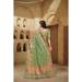 Picture of Lovely Crepe & Silk Dark Olive Green Saree